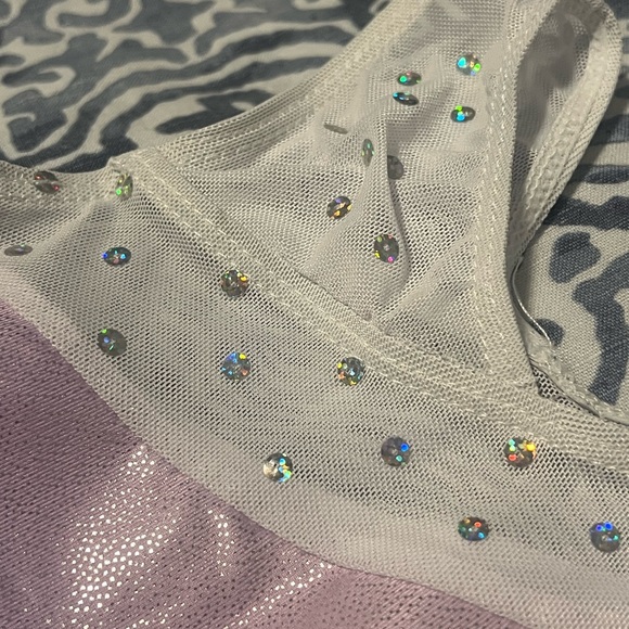 Purple Gymnastics Leo Suit Sparkles - Picture 6 of 8